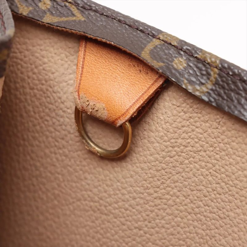 Louis Vuitton Monogram Sac Plastic M51140 Leather Tote Bag Business Commuter A4