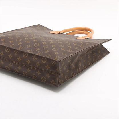 Louis Vuitton Monogram Sac Plastic M51140 Leather Tote Bag Business Commuter A4