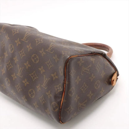 Louis Vuitton Monogram Speedy 25 M41528 Leather Handbag Tote Genuine Leather