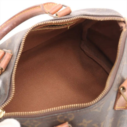 Louis Vuitton Monogram Speedy 25 M41528 Leather Handbag Tote Genuine Leather