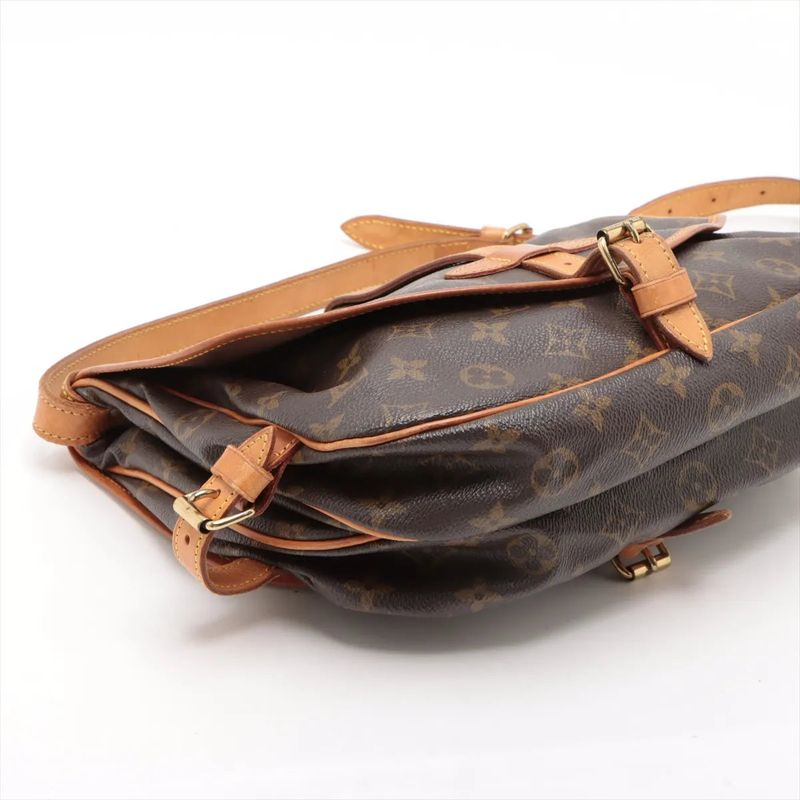 Louis Vuitton Monogram Saumur 30 M42256 Leather Shoulder Bag Crossbody Messenger