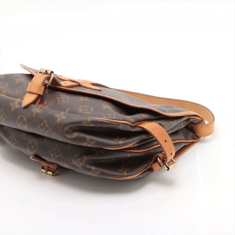 Louis Vuitton Monogram Saumur 30 M42256 Leather Shoulder Bag Crossbody Messenger
