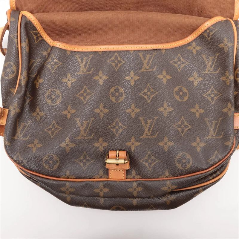 Louis Vuitton Monogram Saumur 30 M42256 Leather Shoulder Bag Crossbody Messenger