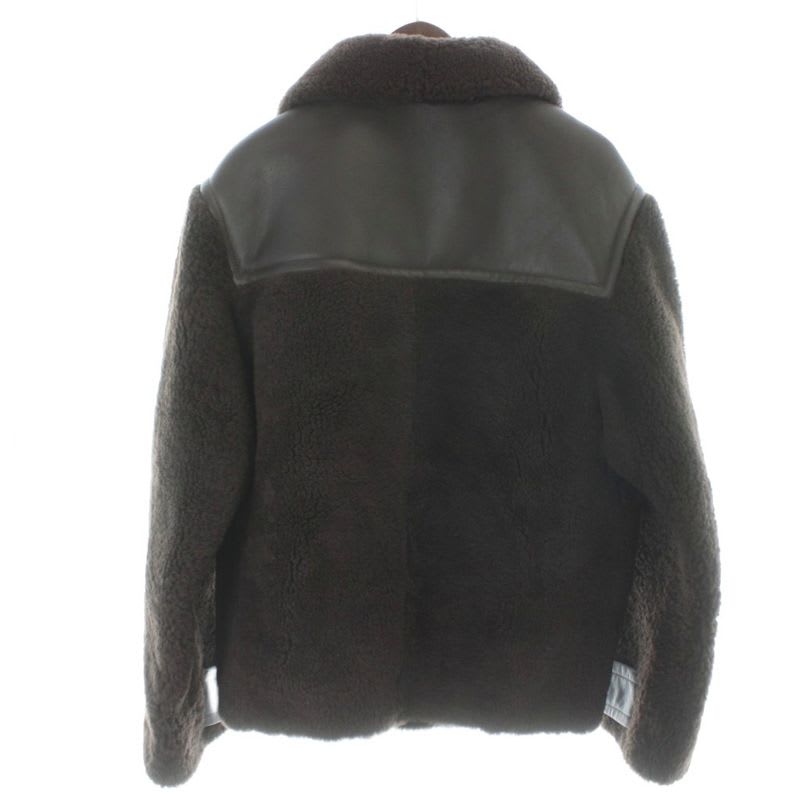 Hermes 23 AW Shearling Coat Duffle Jacket Hh8 Lamb Leather Short