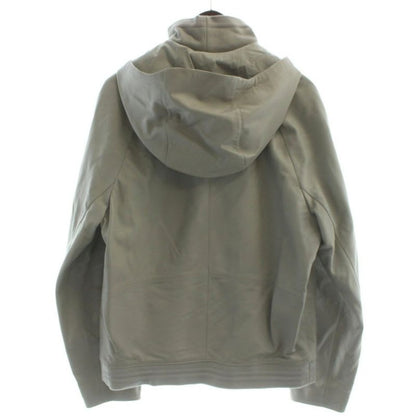 Hermes Leather Zip Up Blouson Jumper Jacket Knit Switching Lambskin Sheep