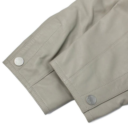 Hermes Leather Zip Up Blouson Jumper Jacket Knit Switching Lambskin Sheep