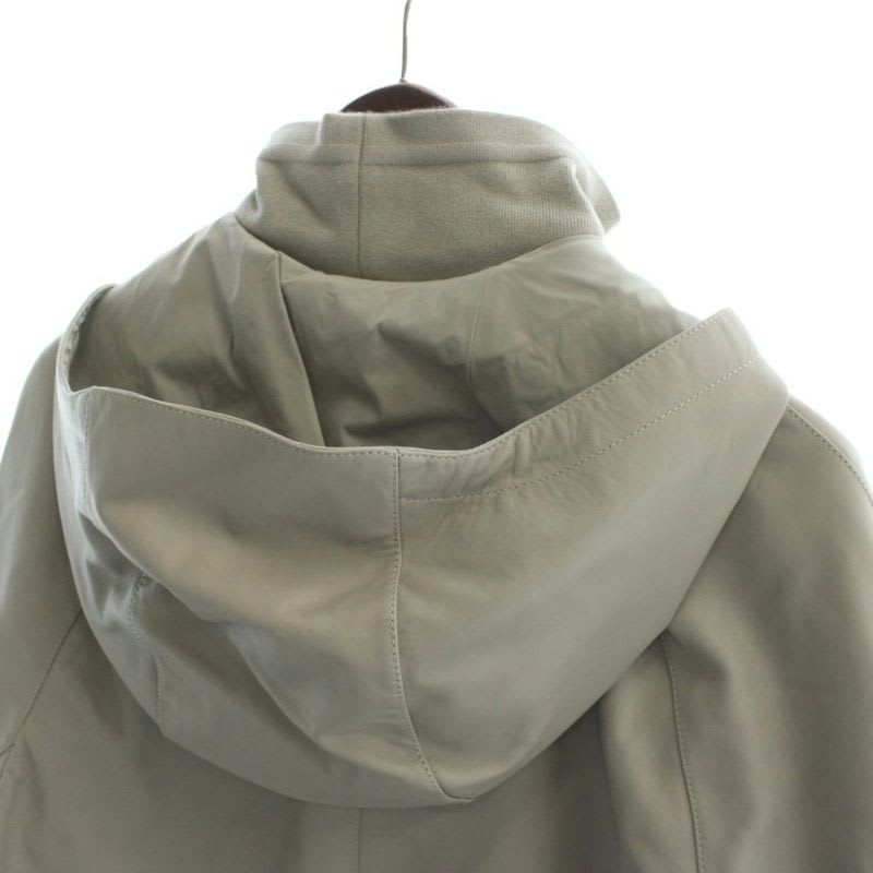 Hermes Leather Zip Up Blouson Jumper Jacket Knit Switching Lambskin Sheep