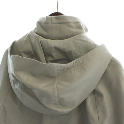 Hermes Leather Zip Up Blouson Jumper Jacket Knit Switching Lambskin Sheep