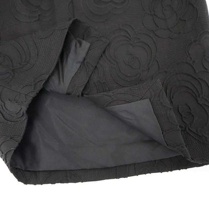 Chanel 2009ss Camellia Flower Design Skirt P34889v23410 Black 38