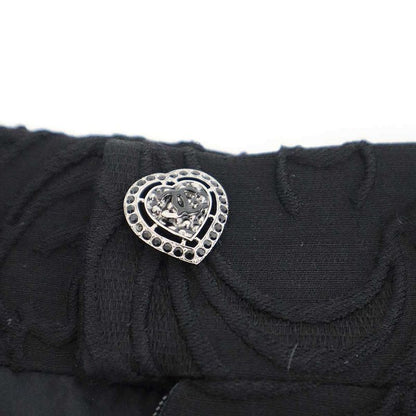 Chanel 2009ss Camellia Flower Design Skirt P34889v23410 Black 38