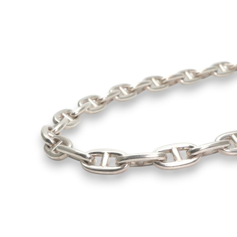 Hermes Chaine D'ancre Necklace Pendant Choker 925 Silver