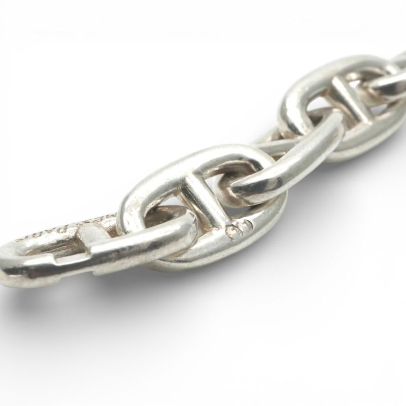 Hermes Chaine D'ancre Necklace Pendant Choker 925 Silver