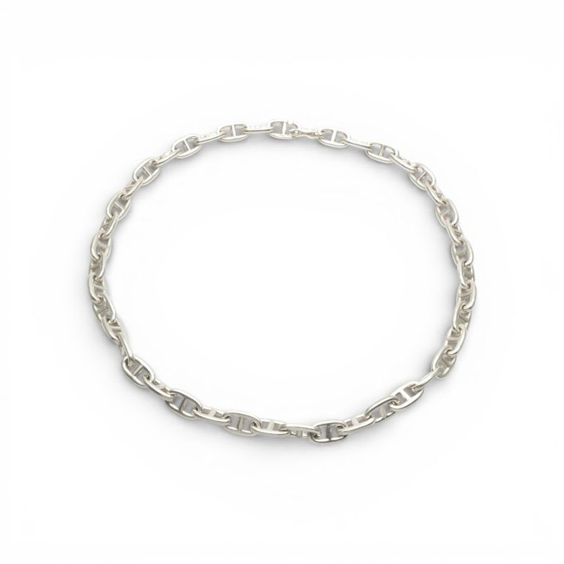 Hermes Chaine D'ancre Necklace Pendant Choker 925 Silver