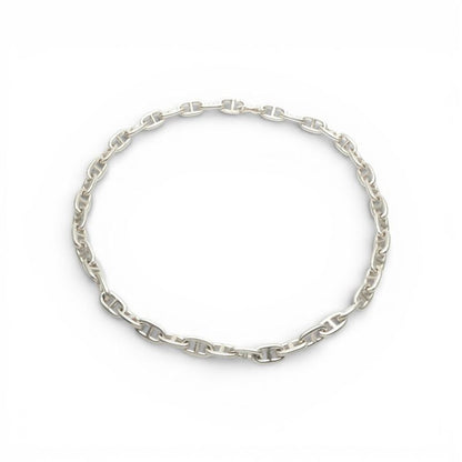 Hermes Chaine D'ancre Necklace Pendant Choker 925 Silver