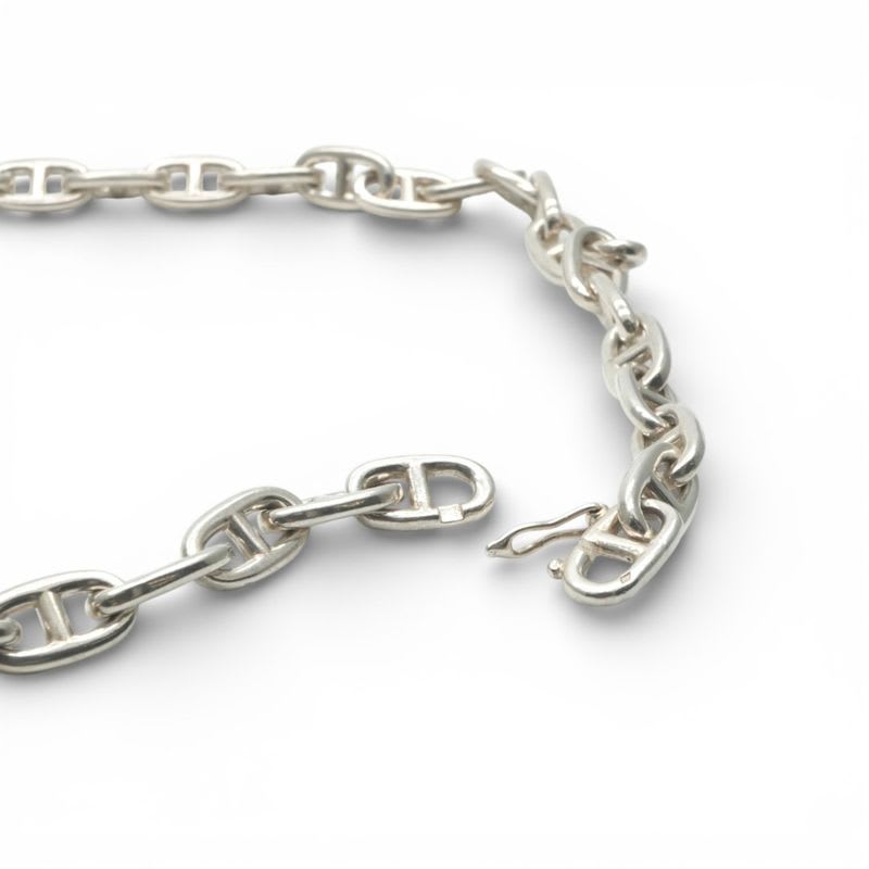 Hermes Chaine D'ancre Necklace Pendant Choker 925 Silver