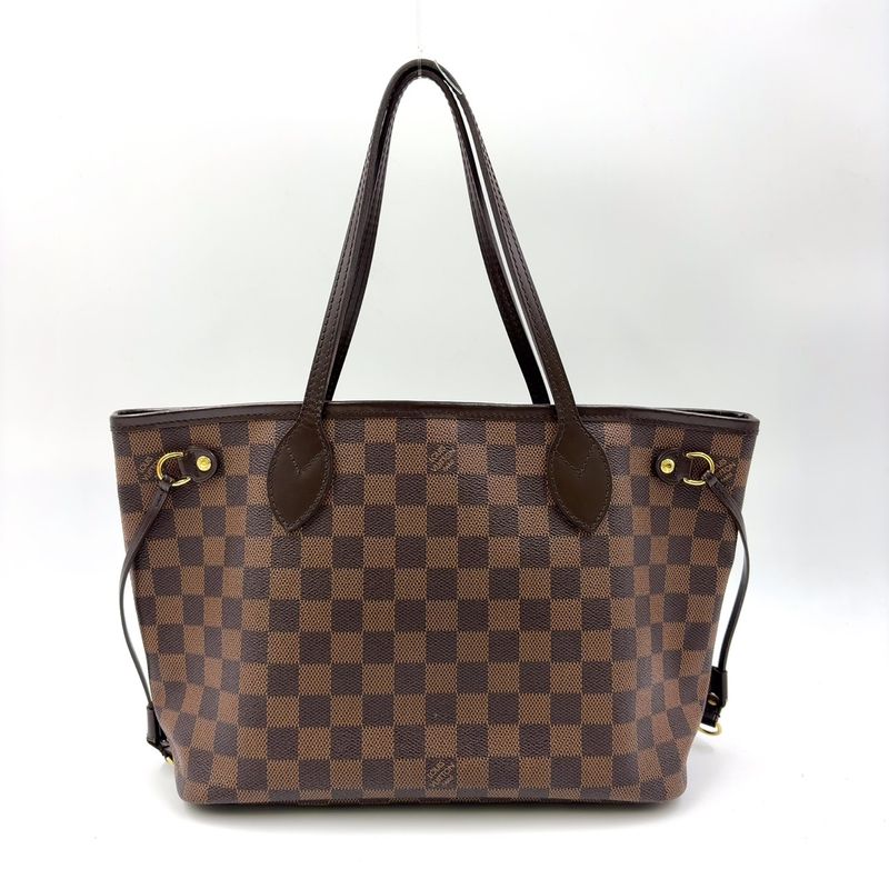 Louis Vuitton Neverfull PM Damier Ebene Damier Ebene Leather × PVC Brown Tote