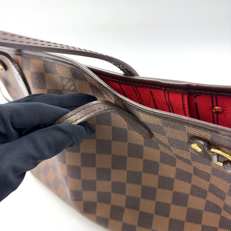 Louis Vuitton Neverfull PM Damier Ebene Damier Ebene Leather × PVC Brown Tote