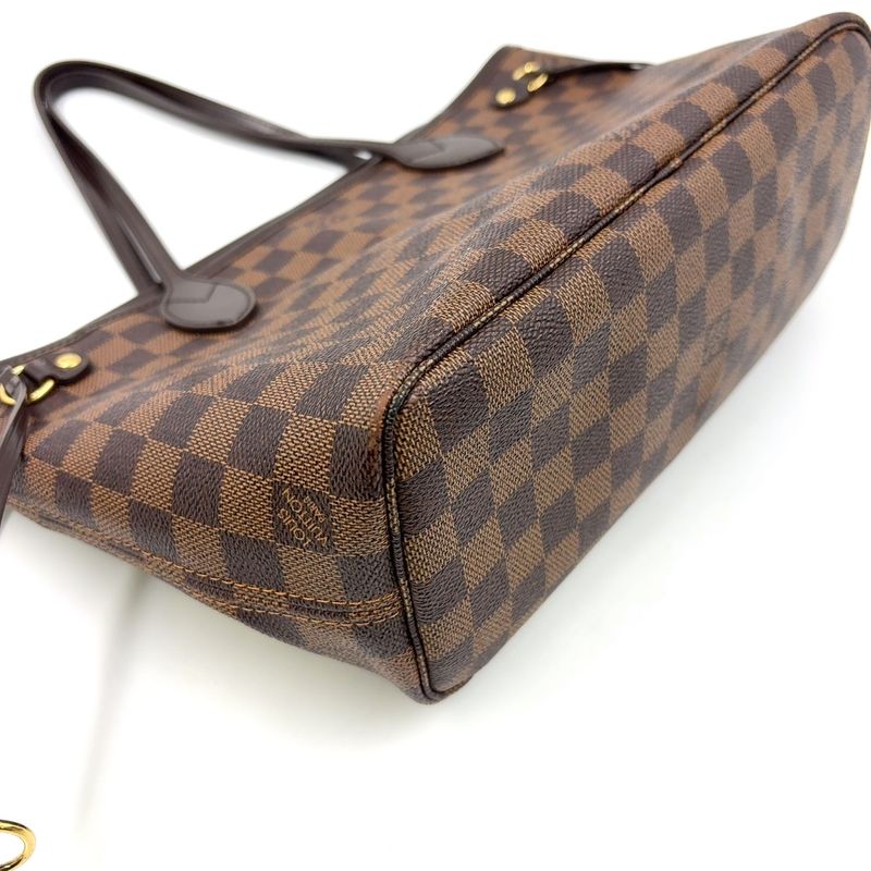 Louis Vuitton Neverfull PM Damier Ebene Damier Ebene Leather × PVC Brown Tote