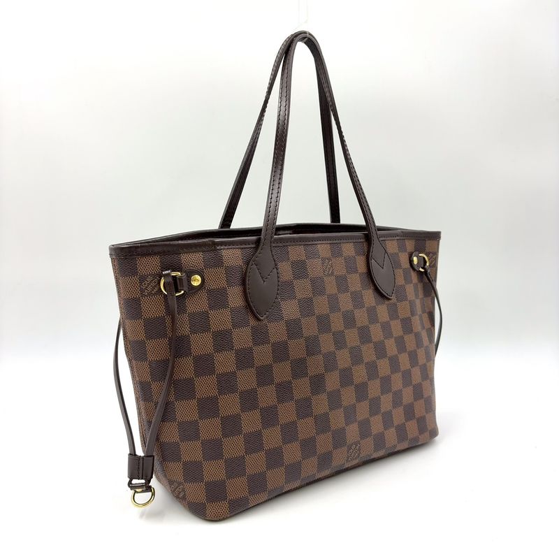 Louis Vuitton Neverfull PM Damier Ebene Damier Ebene Leather × PVC Brown Tote