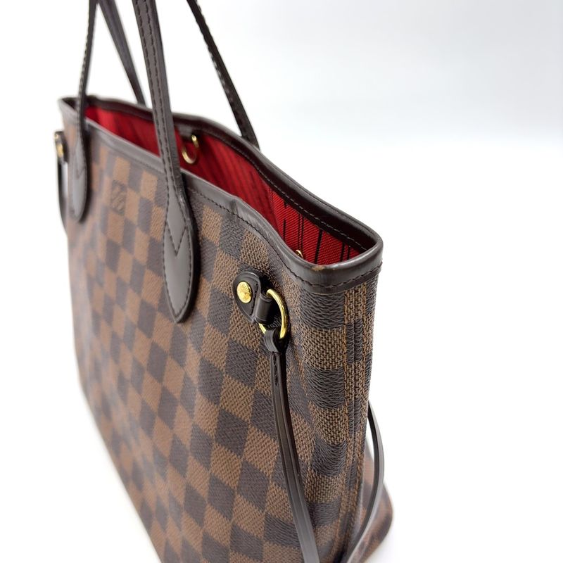 Louis Vuitton Neverfull PM Damier Ebene Damier Ebene Leather × PVC Brown Tote