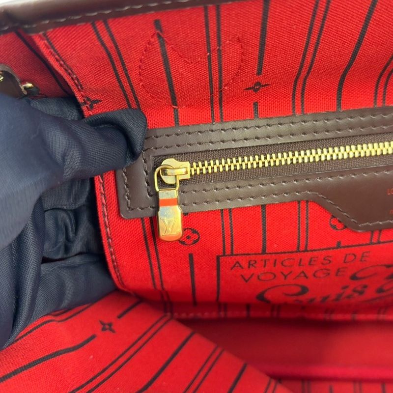 Louis Vuitton Neverfull PM Damier Ebene Damier Ebene Leather × PVC Brown Tote