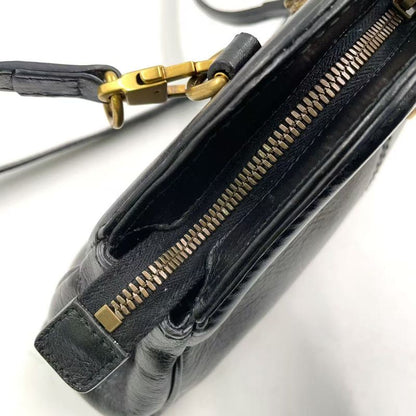 Gucci Liber Taiga - Cat Head Ggmarmont Leather Black Shoulder Bag Gold 524620