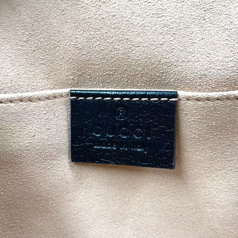 Gucci Liber Taiga - Cat Head Ggmarmont Leather Black Shoulder Bag Gold 524620