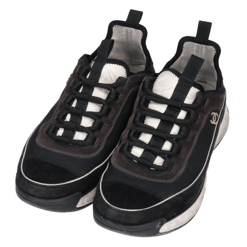 Chanel G39072 Coco Mark Low Cut Sneakers Men's 40