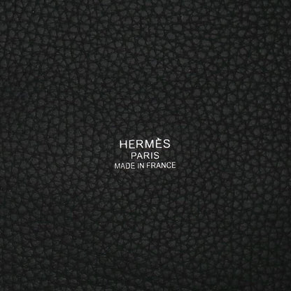 Hermes Pursangle MM W Engraved Leather Canvas Tote Bag Men's