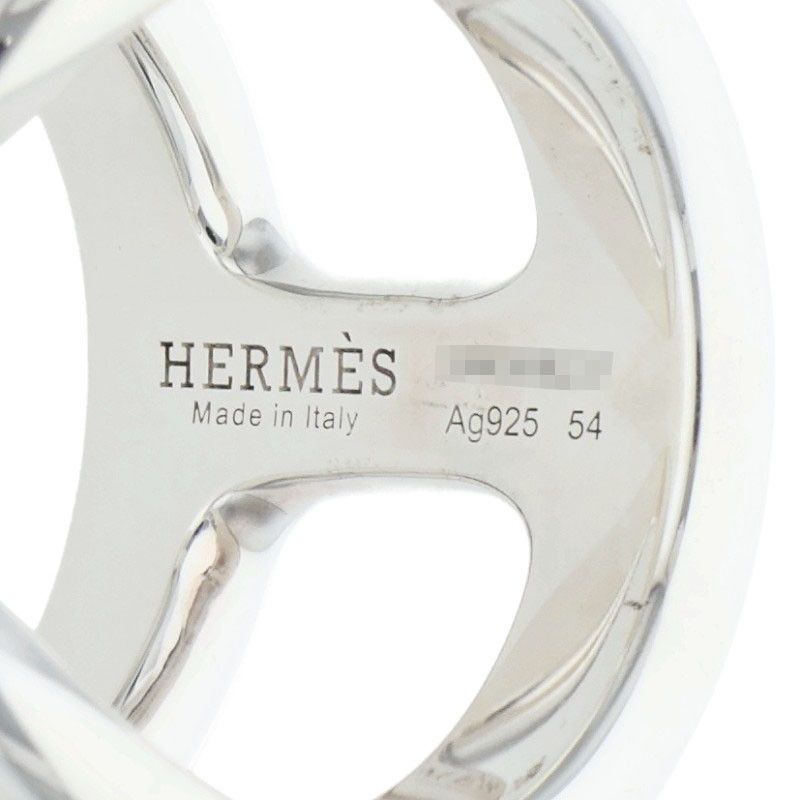 Hermes Osmose GM Osmose GM Silver Ring Men's 54 13.5