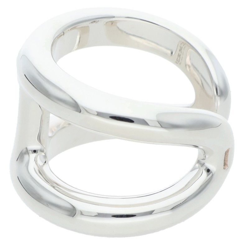 Hermes Osmose GM Osmose GM Silver Ring Men's 54 13.5