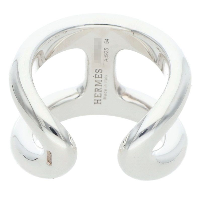 Hermes Osmose GM Osmose GM Silver Ring Men's 54 13.5