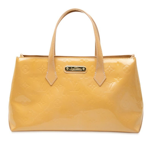 Louis Vuitton Monogram Vernis Wilshire PM Handbag Tote Bag M91452 Broncolail