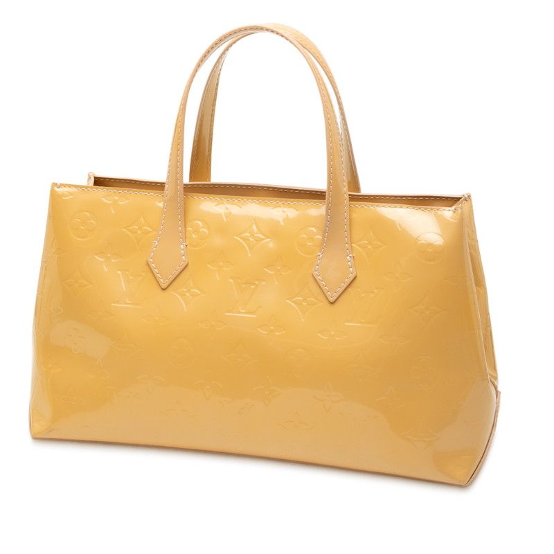 Louis Vuitton Monogram Vernis Wilshire PM Handbag Tote Bag M91452 Broncolail