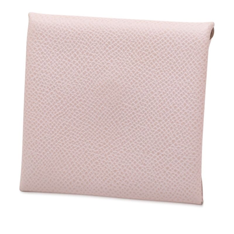 Hermes Bastia Coin Case Purse Mauve Pale Light Pink Vaux Epson