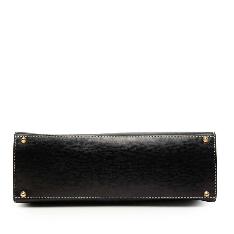 Celine Logo Black Leather Women's