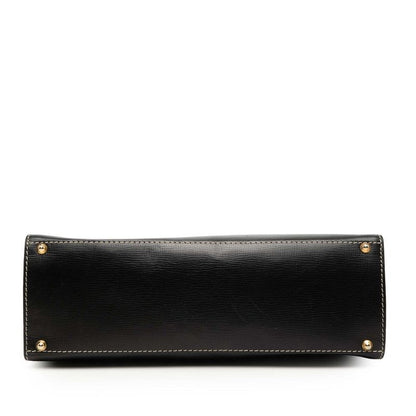 Celine Logo Black Leather Women's