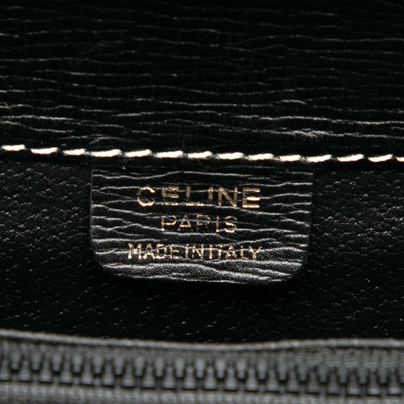 Celine Logo Black Leather Women's