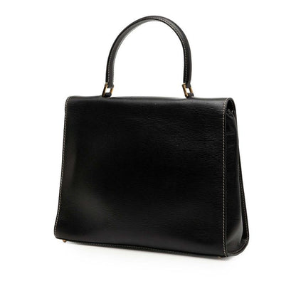 Celine Logo Black Leather Women's