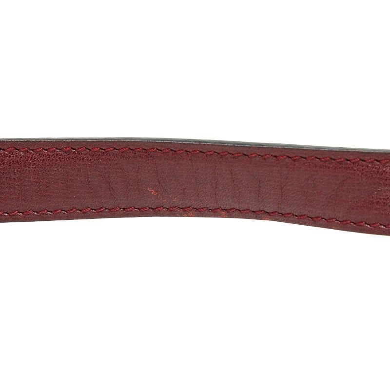 Cartier Mustline Crossbody Shoulder Bag Wine Red Bordeaux Leather Ladies