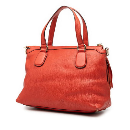 Gucci Interlocking G Soho Handbag Shoulder Bag 2WAY 308362 Orange Leather