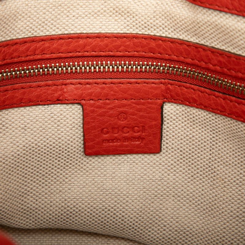 Gucci Interlocking G Soho Handbag Shoulder Bag 2WAY 308362 Orange Leather