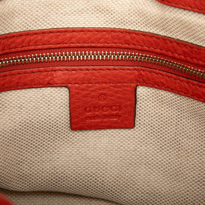 Gucci Interlocking G Soho Handbag Shoulder Bag 2WAY 308362 Orange Leather