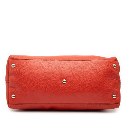 Gucci Interlocking G Soho Handbag Shoulder Bag 2WAY 308362 Orange Leather