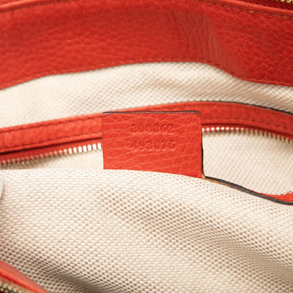 Gucci Interlocking G Soho Handbag Shoulder Bag 2WAY 308362 Orange Leather