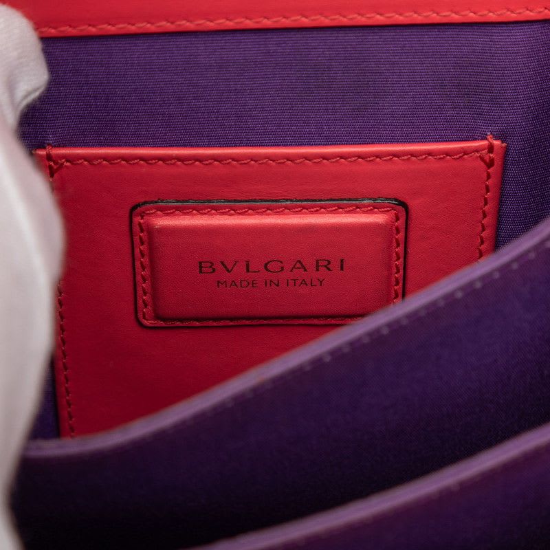 Bvlgari Serpenti Forever Handbag Shoulder Bag 2-Way Pink Multicolor Leather