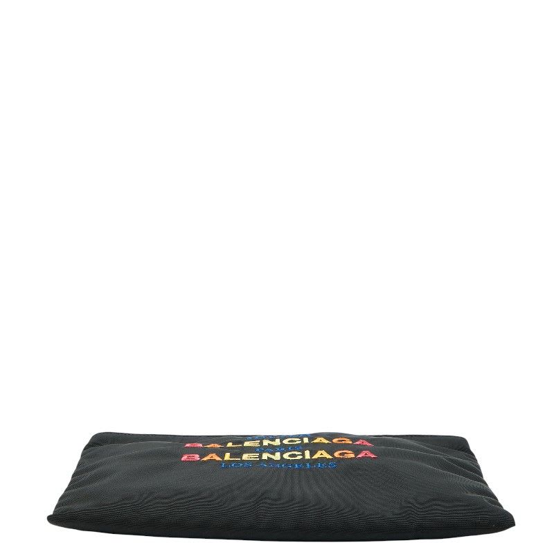 Balenciaga Logo Black Multicolor Nylon Women's
