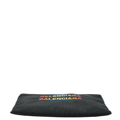Balenciaga Logo Black Multicolor Nylon Women's