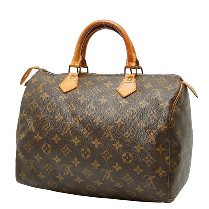 Louis Vuitton Monogram Speedy 30 Handbag Mini Boston Bag M41526 Brown PVC
