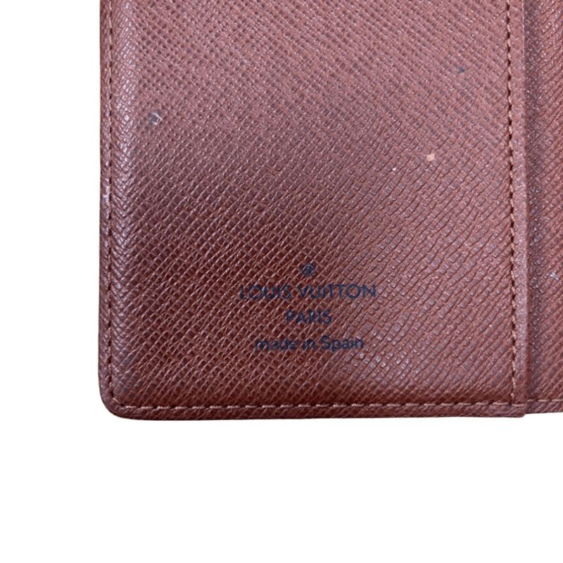 Louis Vuitton Monogram Agenda PM Brown PVC Leather Women's